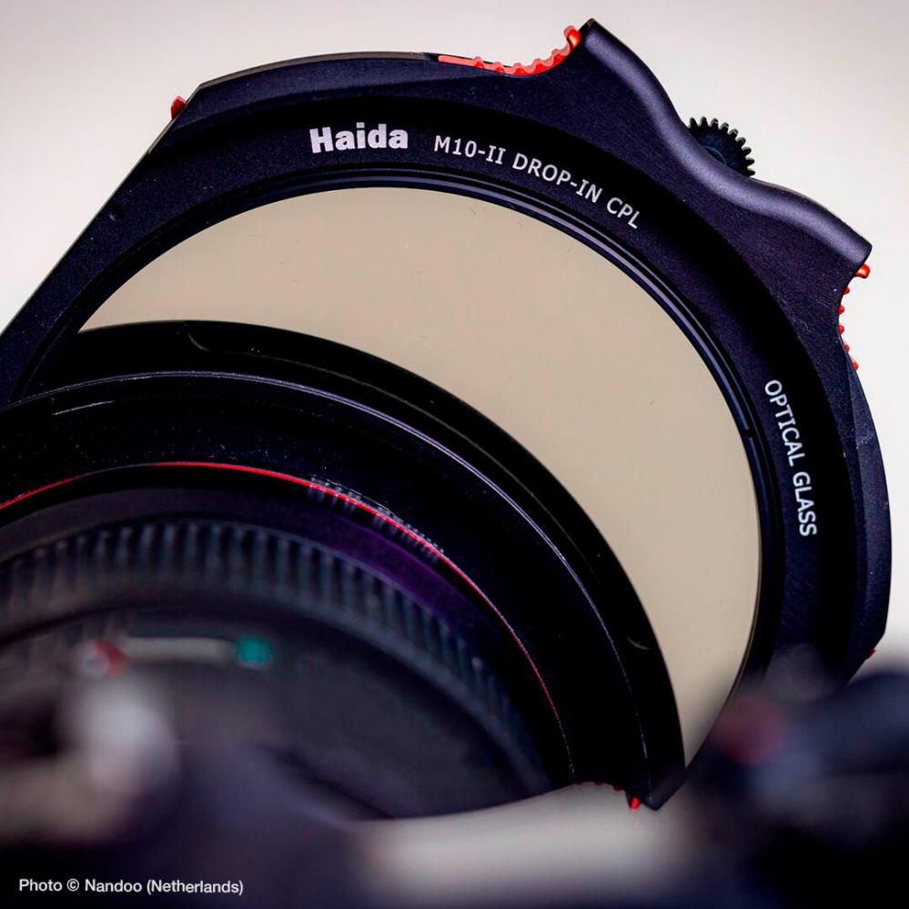  Haida M10-II suodatinpidike 52 mm CPL Drop-Inillä ja adapterirenkaalla 100 mm