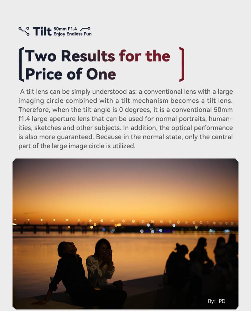  TTArtisan Tilt 50 mm f/1,4 Canon RF -objektiivi (täyskenno)