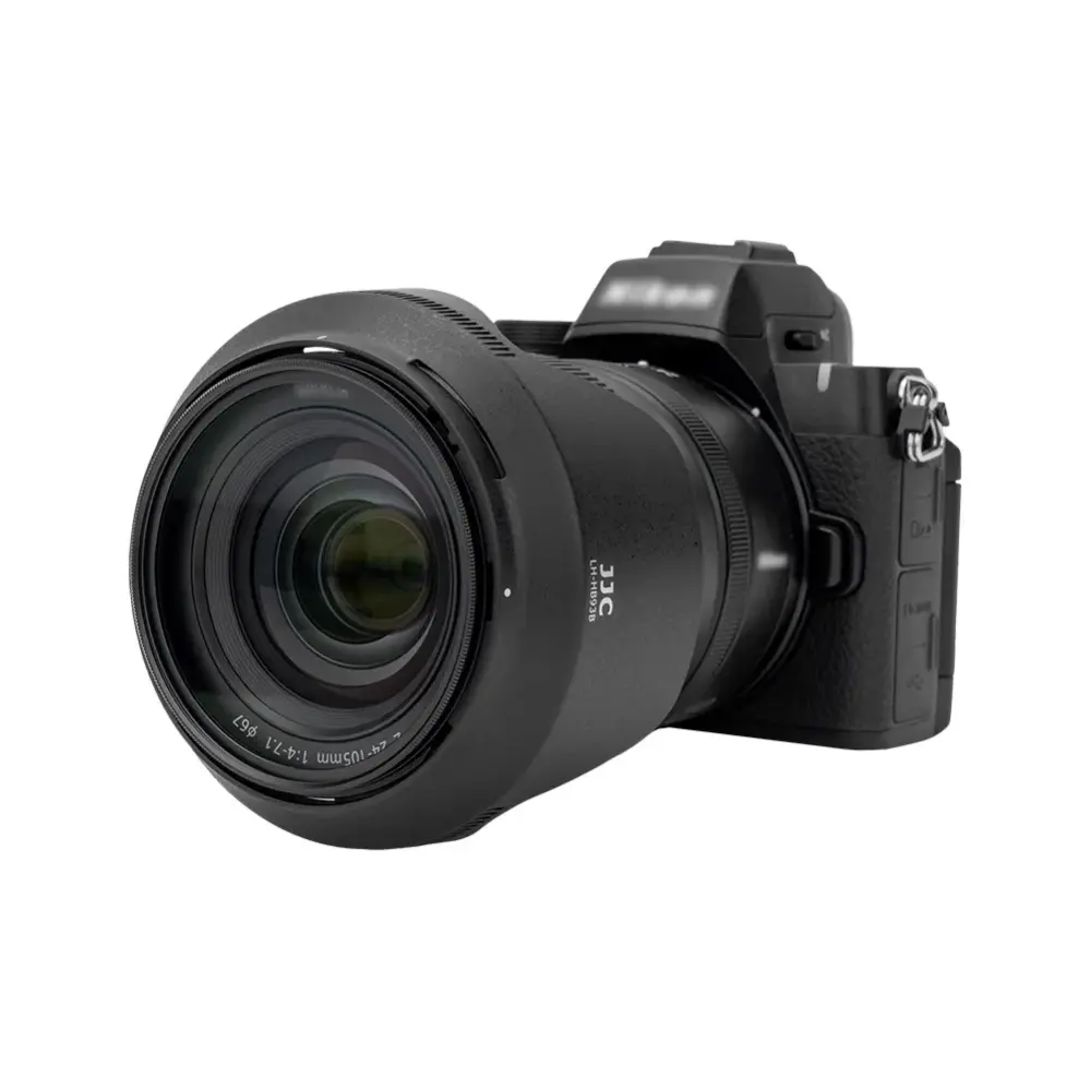  JJC LH-HB93B vastavalosuoja Nikon Z 24-105mm f/4-7.1 -objektiiville Kamda – nopea toimitus ja turvallinen verkkokauppa