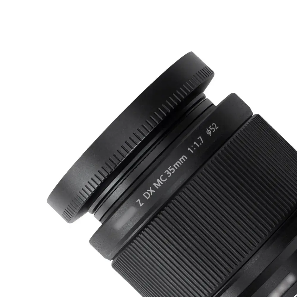  JJC LH-HN43 vastavalosuoja Nikkor Z DX MC 35mm f/1.7 -objektiiville