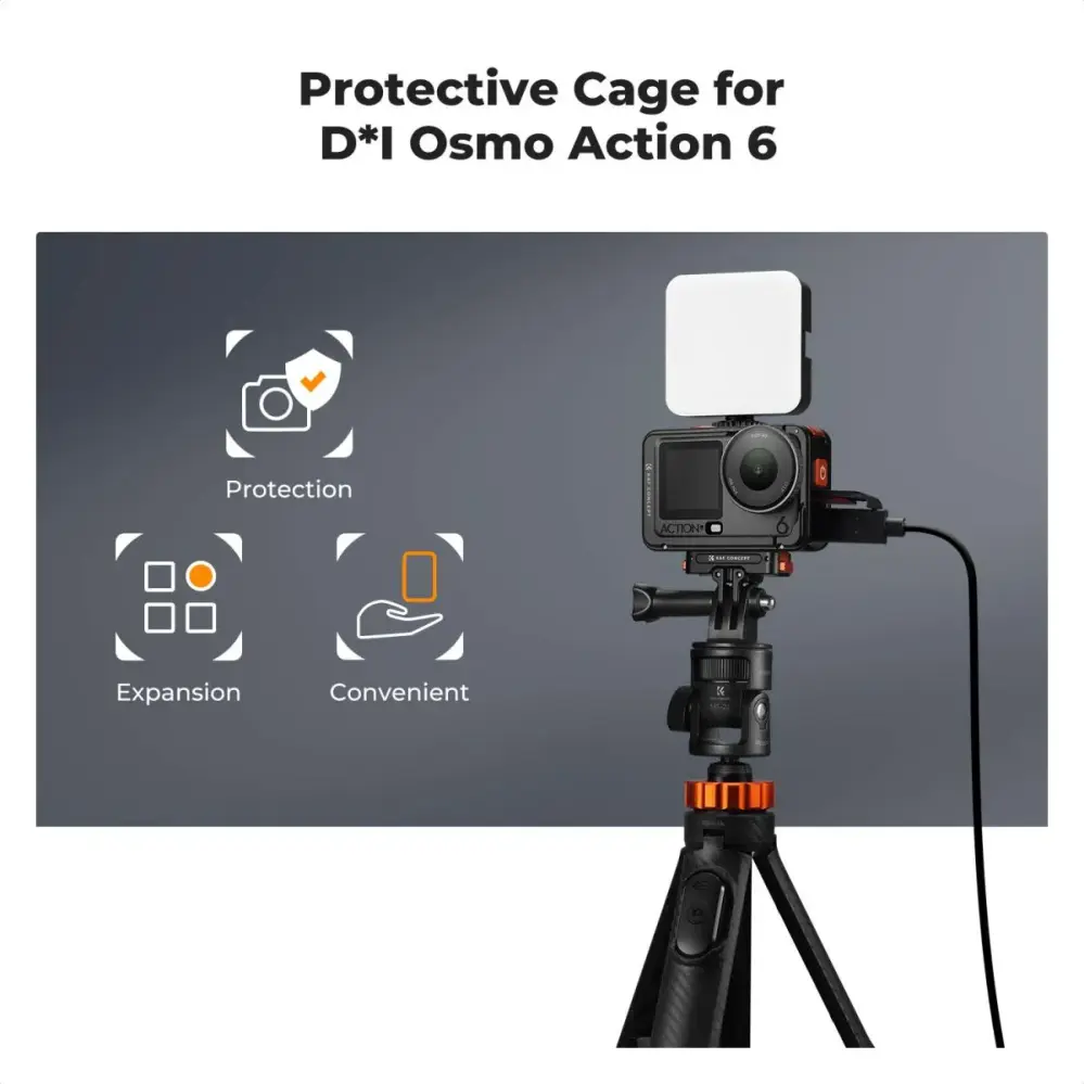 K&F Concept kamerakehikko DJI Osmo Action 6:lle Kamda – nopea toimitus ja turvallinen verkkokauppa