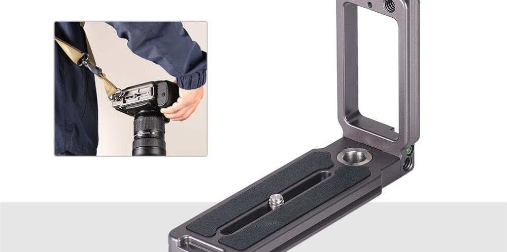  Sunwayfoto L-Bracket universal för systemkameror Arca Swiss QD-hål