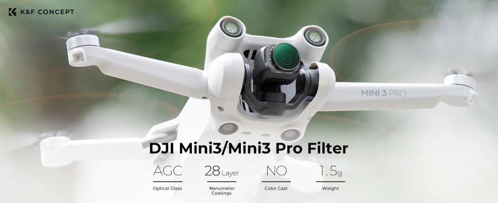  K&F Concept ND2–ND32 säädettävä ND-suodatin DJI Mini 3 Pro & Mini 3:lle