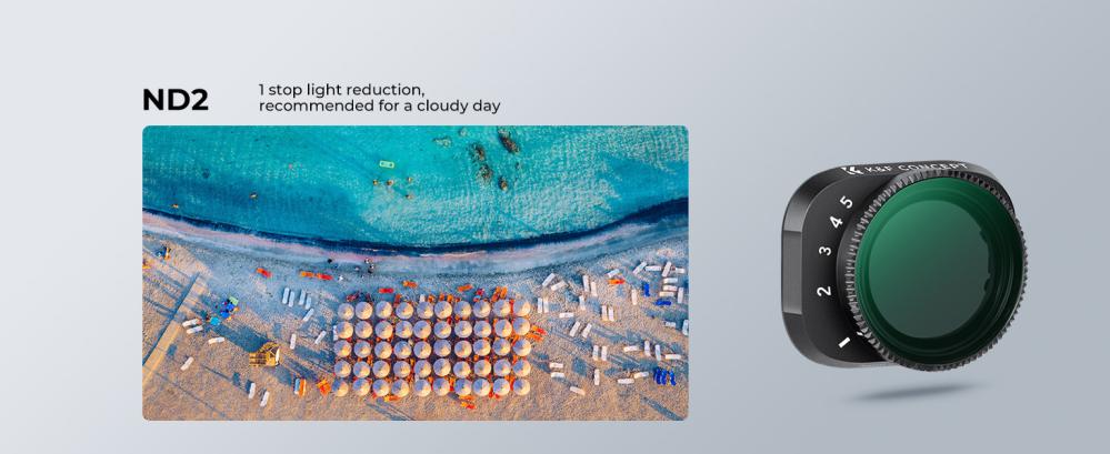  K&F Concept ND2–ND32 säädettävä ND-suodatin DJI Mini 3 Pro & Mini 3:lle