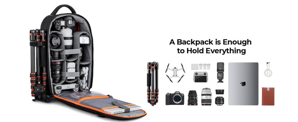  K&F Concept Beta 18L kamerareppu suurella säilytystilalla kameralle