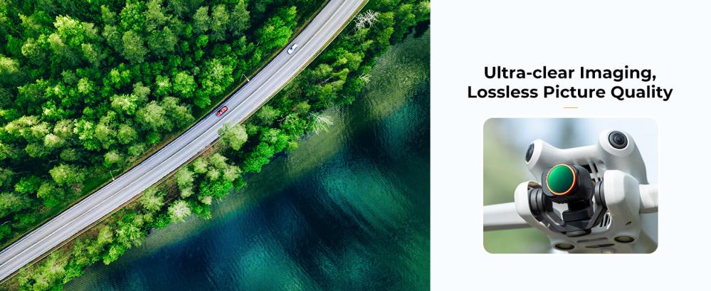  K&F Concept 4 kpl suodatinpaketti DJI Mini 4 Pro: UV, CPL, ND2–32, ND32–512
