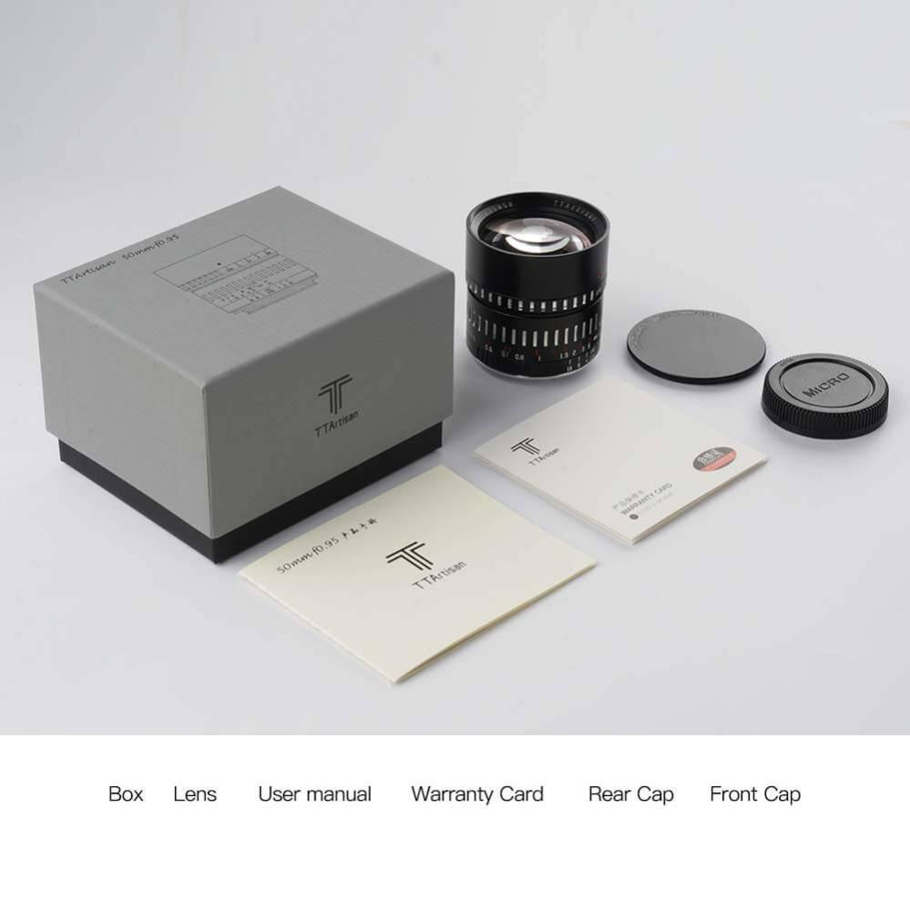  TTArtisan 50mm f/0,95 Fujifilm X -kameroille (APS-C)