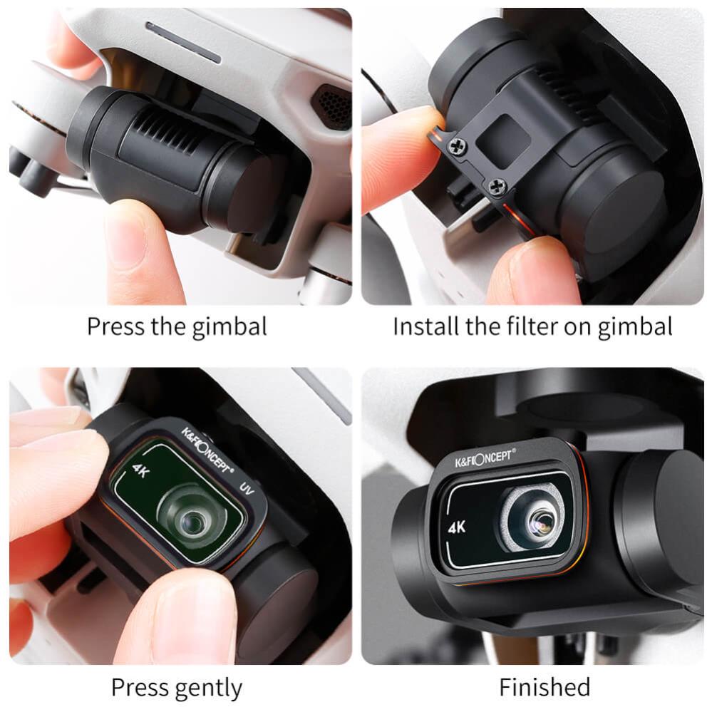  K&F Concept 6-in-1 suodatinsarja DJI Mavic Mini 1/2: ND8–ND64, CPL & UV