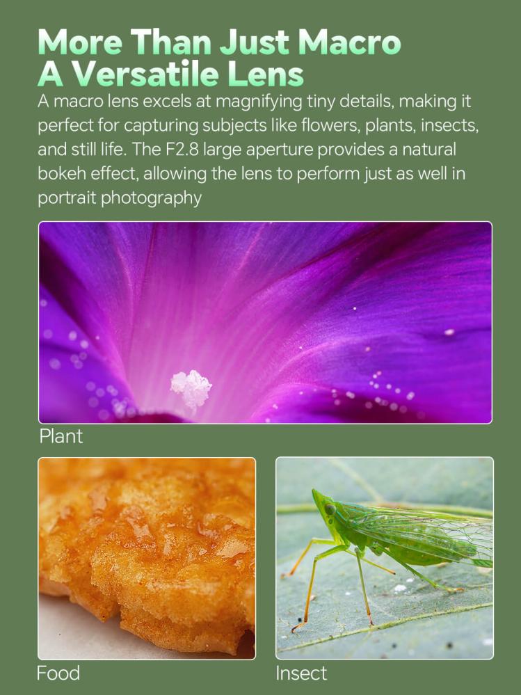  7Artisans 60mm f/2.8 Makro 2x Canon RF -kameroille (Täyskenno)