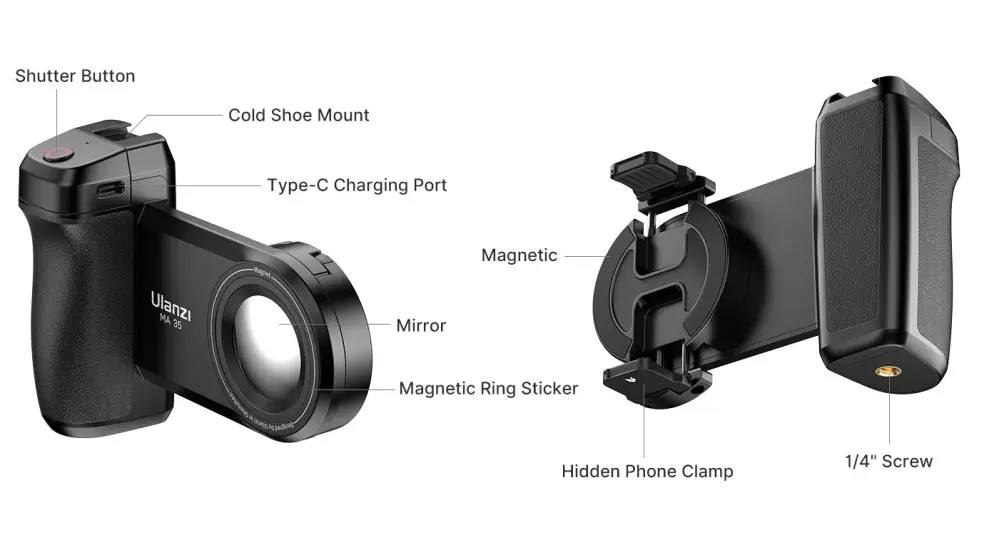  Ulanzi MA35 Bluetooth Mobilgrepp med MagSafe