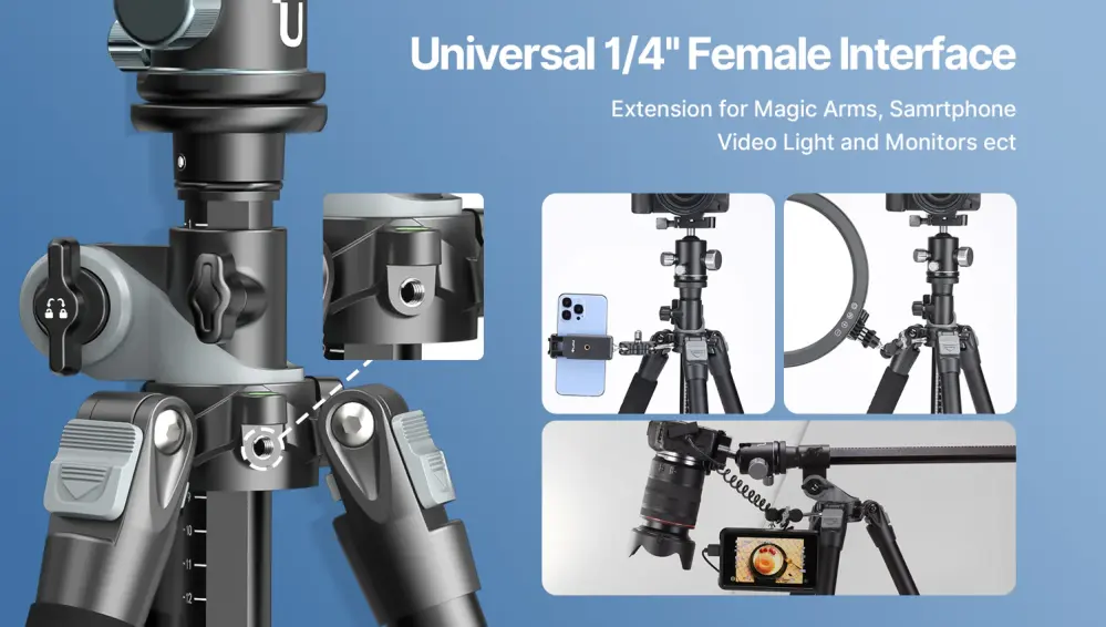  Ulanzi MT-59 Robust rese- och makrostativ i aluminium med monopodfunktion