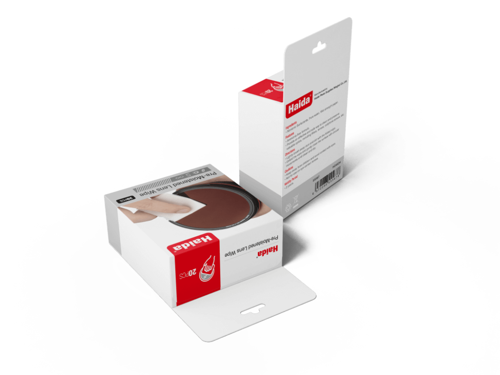  Haida 20 stycken förfuktade Rengöringsservetter för rengöring av optik, mobil