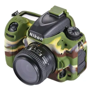  Puluz Silikonfodral f&ouml;r Nikon D750 Kamouflage Kamda &ndash; nopea toimitus ja turvallinen verkkokauppa