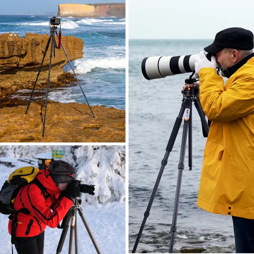  K&F Concept Kamerastativ av kolfiber 177cm 15 kg