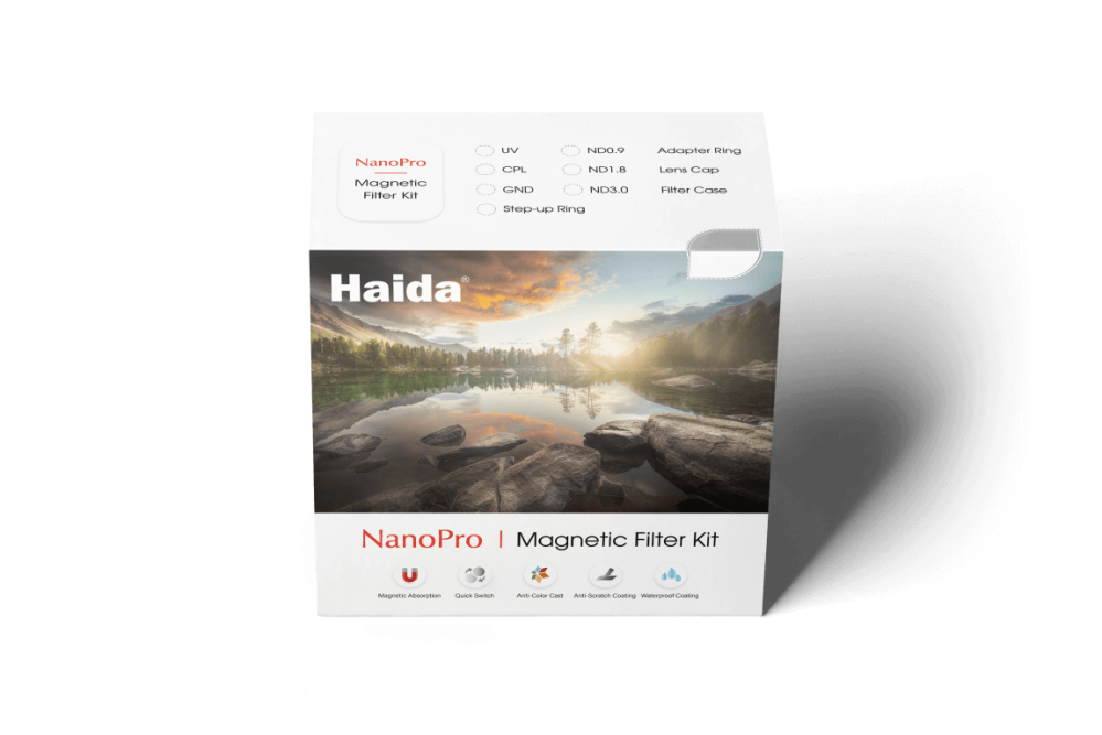  Haida NanoPro 82mm magneettinen suodatinsetti ND1000 ND64 CPL UV 3x Step-Up