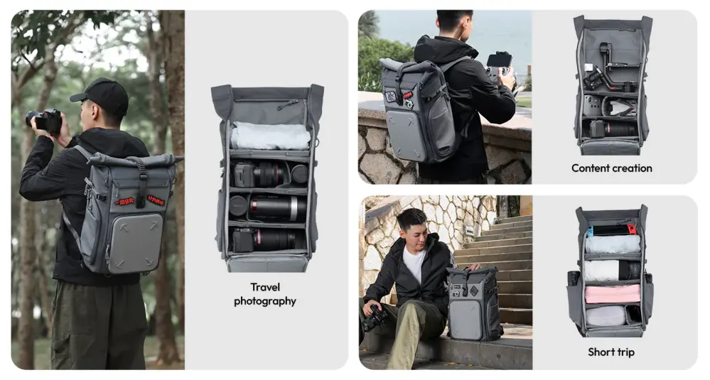  Ulanzi BP04 kamerareppu – laajennettava 23–27 L kovalla suojauksella