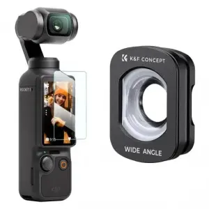  K&F Concept laajakulmaobjektiivi ja n&auml;yt&ouml;nsuoja DJI Osmo Pocket 3:lle Kamda &ndash; nopea toimitus ja turvallinen verkkokauppa