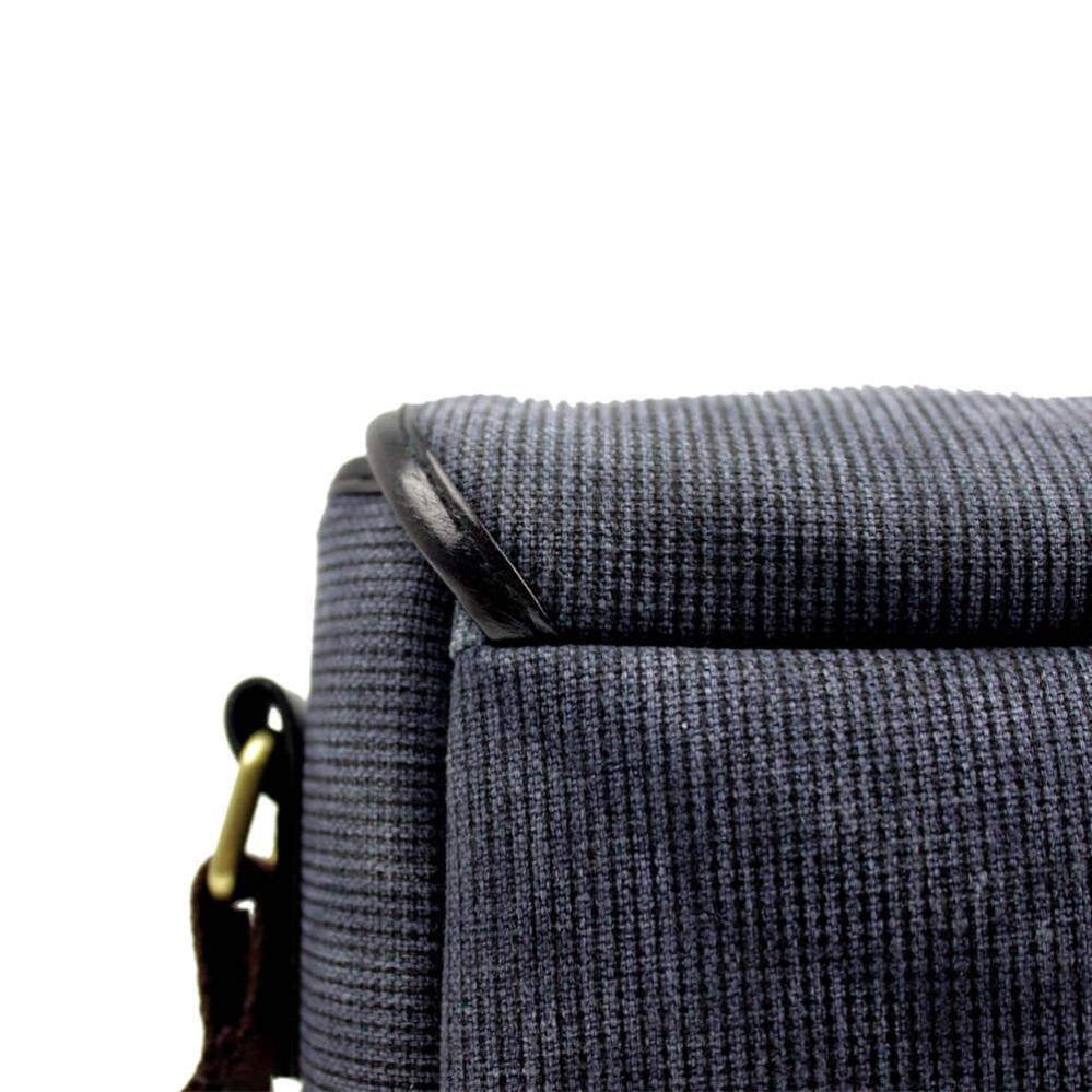  Kameraväska i canvas – grå (25x12x18 cm)