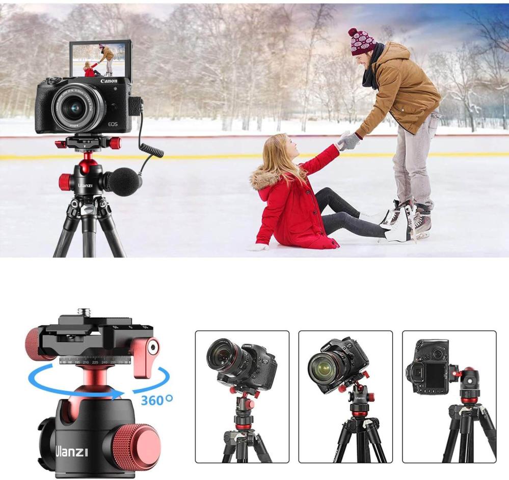  Ulanzi Kulhuvud med panoramaindexering och blixtskofäste