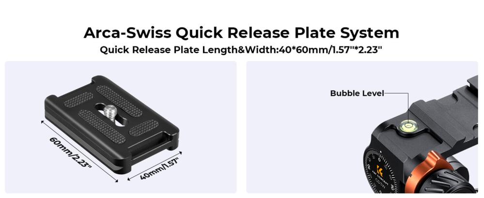  K&F Concept KF31.047 3-vägs Växelhuvud för hög precision