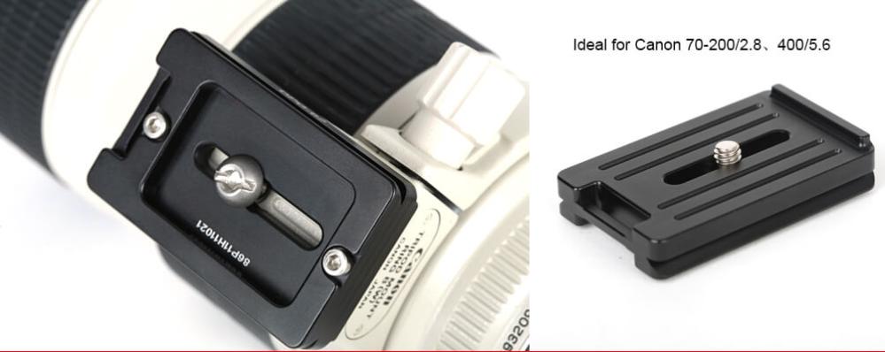  Sunwayfoto DPG-62R pikakiinnityslevy 62 mm Arca-Swiss sivutuella