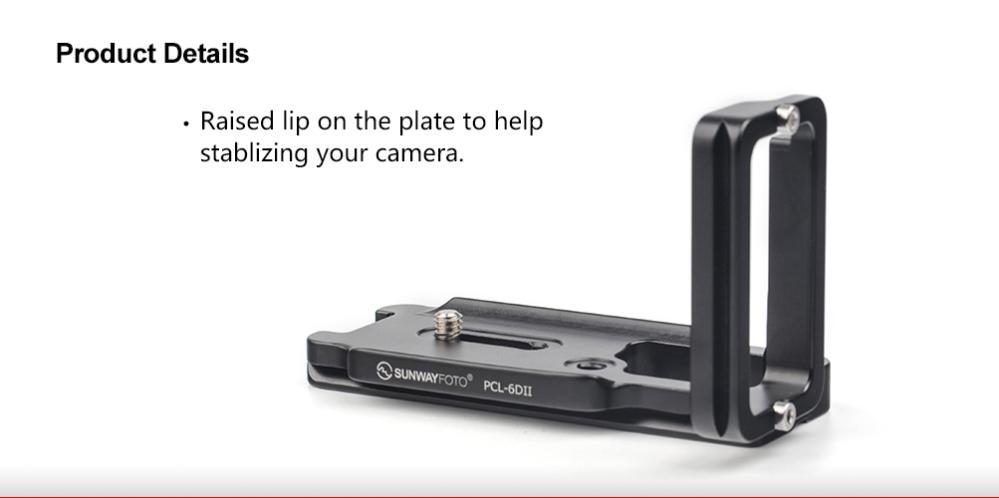  Sunwayfoto L-Bracket för Canon EOS 6D Mark II