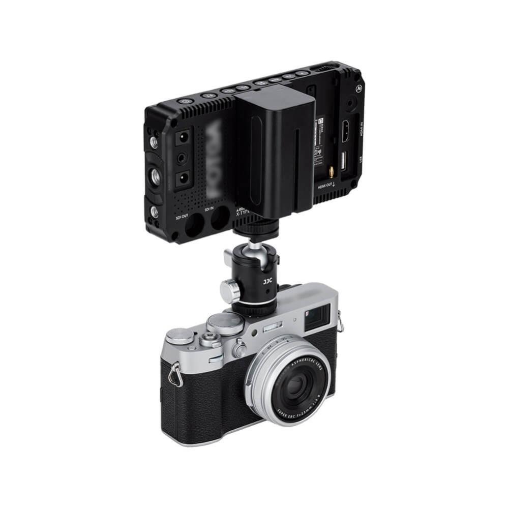  JJC Liten kulled med blixtsko för kamera/bur 1/4-tums gänga