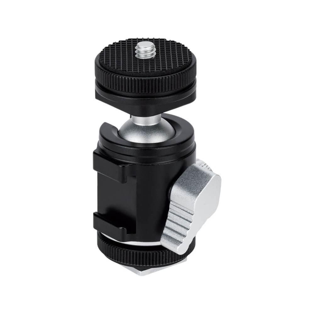  JJC Liten kulled med blixtsko för kamera/bur 1/4-tums gänga