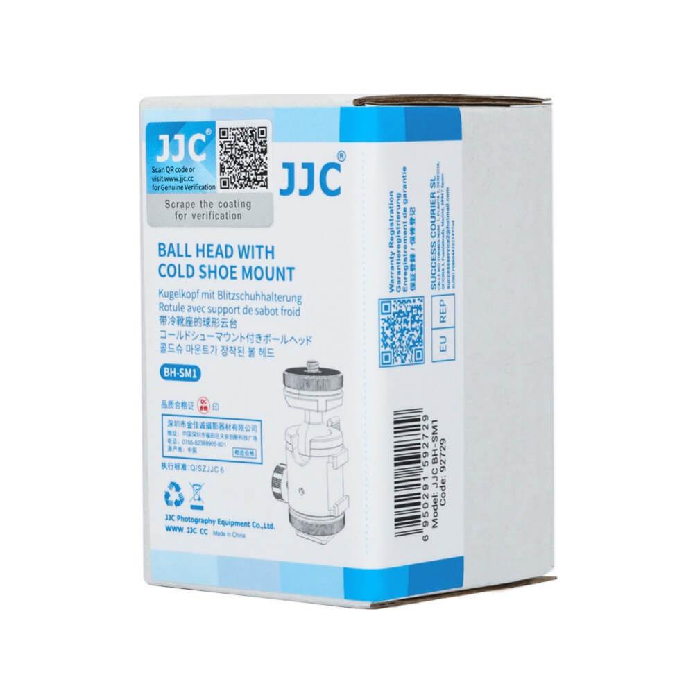  JJC Liten kulled med blixtsko för kamera/bur 1/4-tums gänga