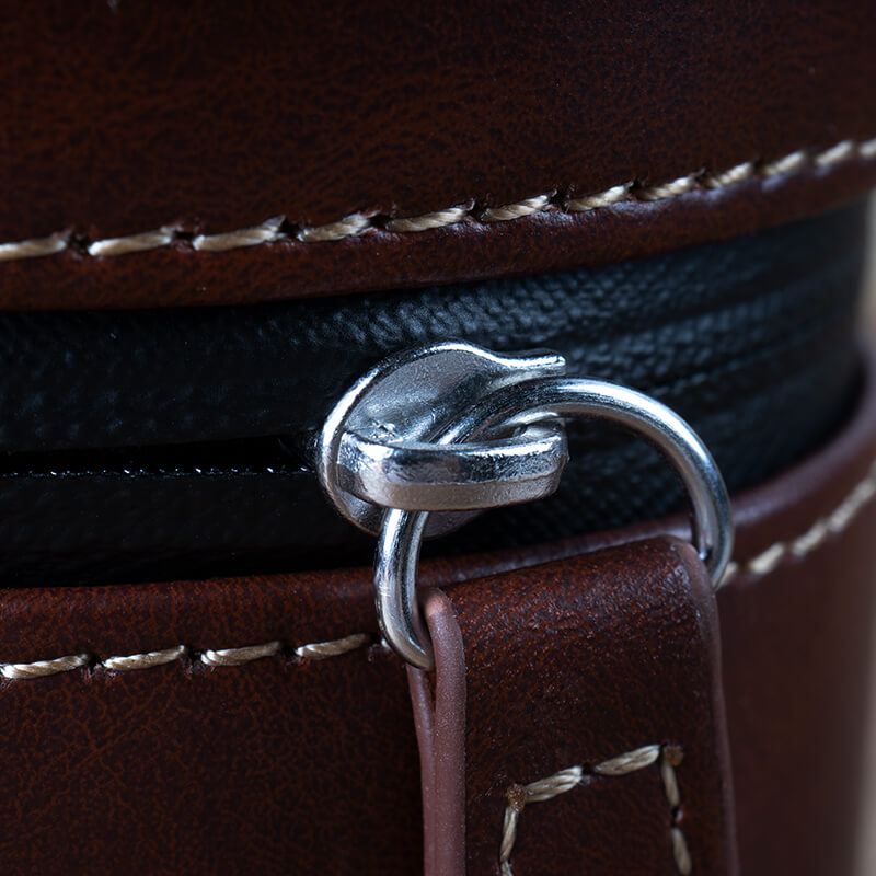  7Artisans Objektivfodral brun PU-läder 105x70mm