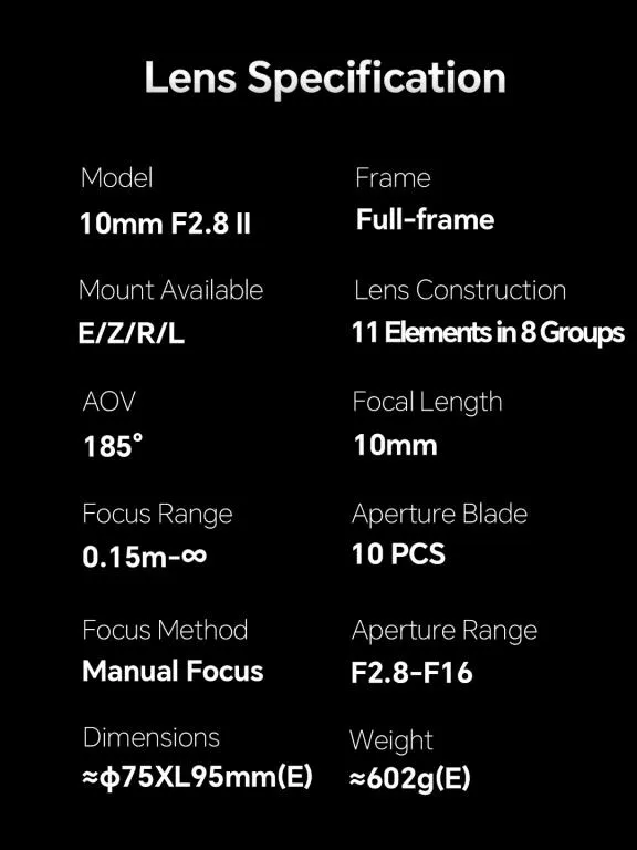  7Artisans 10mm f/2,8 Mark II laajakulma Leica L -kameroille