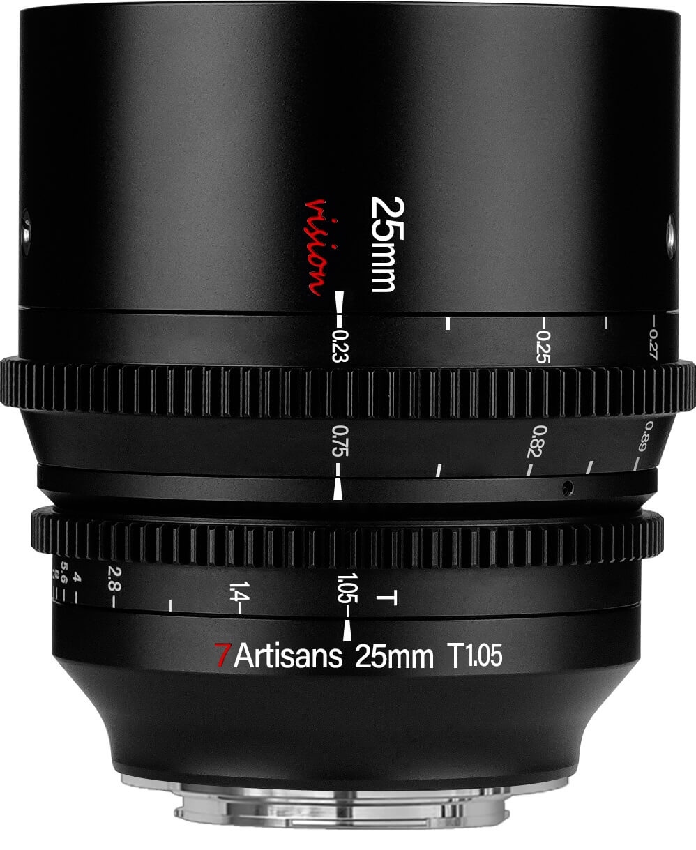  7Artisans 25mm T1.05 Vision Cinema Canon RF -kameroille (APS-C)