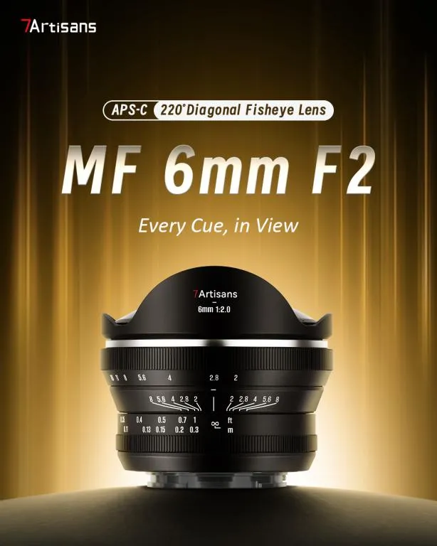  7Artisans 6mm f/2.0 Fisheye för Micro 4/3