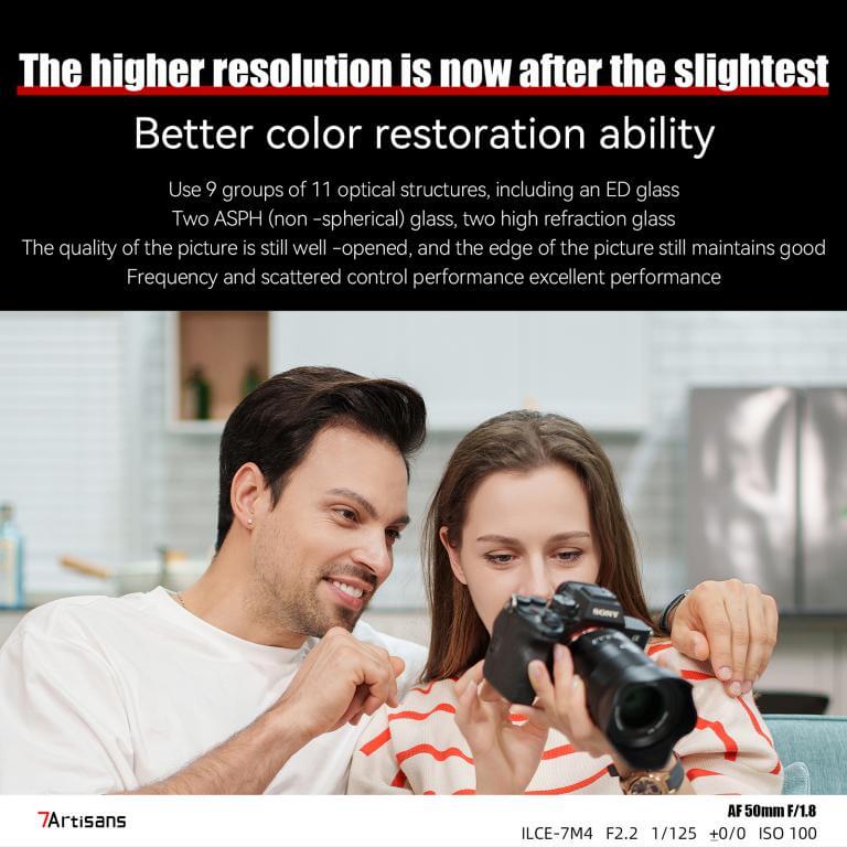  7Artisans AF 50mm f/1,8 Nikon Z -täyskennoisille kameroille