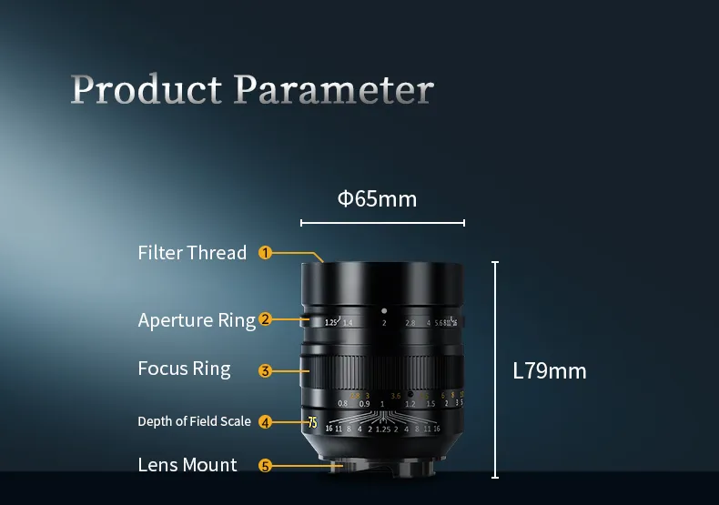  7Artisans 75mm f/1,25 II Leica M -kameralle Kamda – nopea toimitus ja turvallinen verkkokauppa