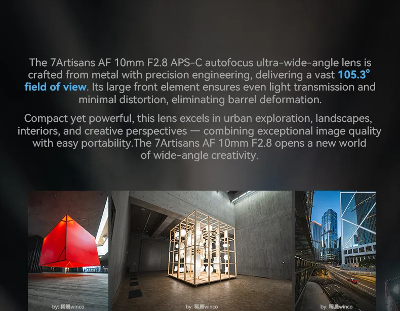  7Artisans AF 10mm f/2,8 för Sony E (APS-C)