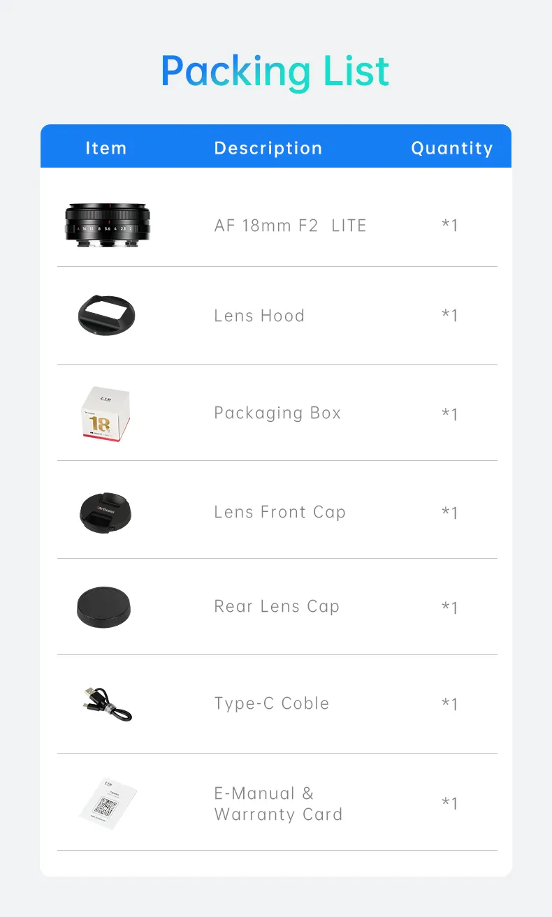  7Artisans AF 18mm f/2 Lite Fujifilm X -kiinnitykselle (APS-C) Kamda – nopea toimitus ja turvallinen verkkokauppa
