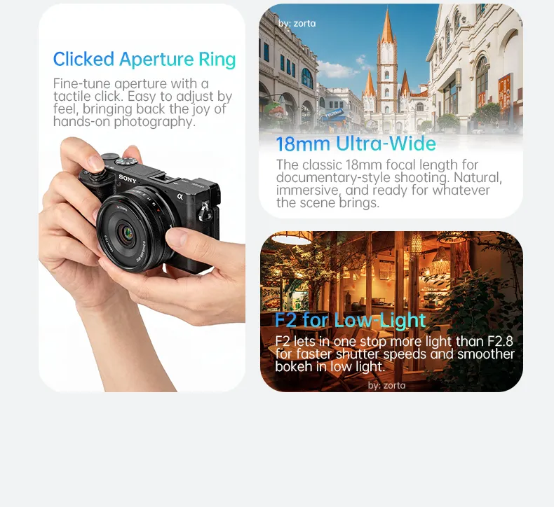  7Artisans AF 18mm f/2 Lite Fujifilm X -kiinnitykselle (APS-C) Kamda – nopea toimitus ja turvallinen verkkokauppa