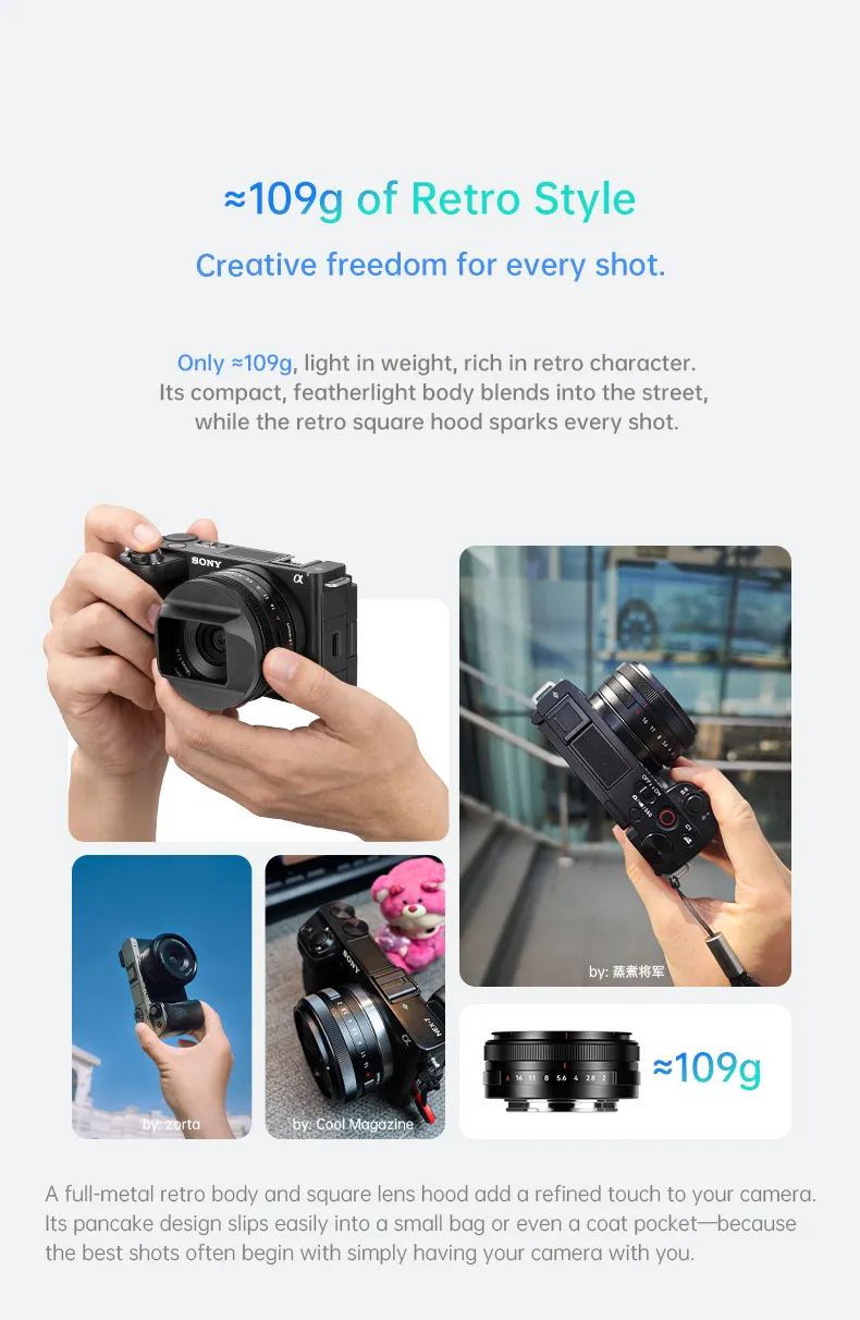  7Artisans AF 18mm f/2 Lite Fujifilm X -kiinnitykselle (APS-C) Kamda – nopea toimitus ja turvallinen verkkokauppa