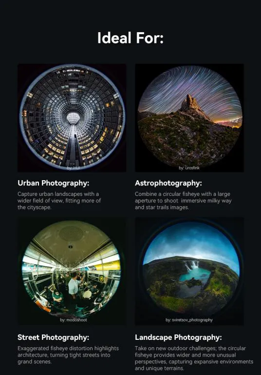  AstrHori 6mm f/2,8 Fisheye Canon RF:lle (täyskenno, pyöreä kuva)