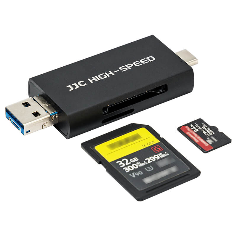  JJC Minneskortläsare 3i1 USB 3.1 för SD/SDHC/SDXC minneskort
