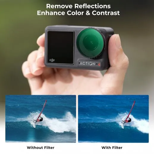  K&F Concept CPL-filter för DJI Osmo Action 4/ 5 Pro