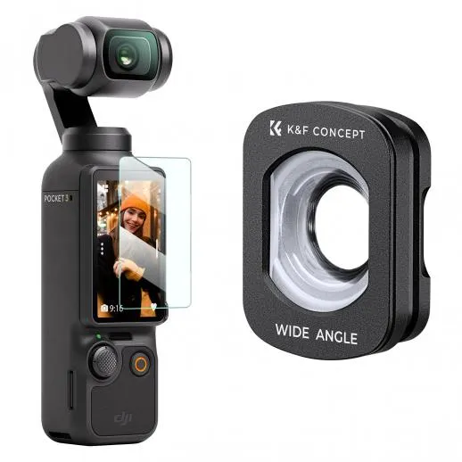  K&F Concept laajakulmaobjektiivi ja näytönsuoja DJI Osmo Pocket 3:lle Kamda – nopea toimitus ja turvallinen verkkokauppa