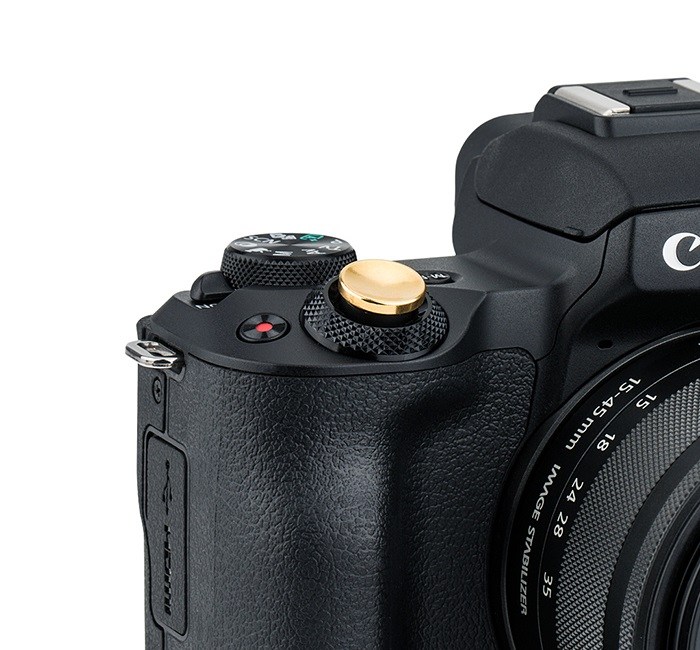  JJC självhäftande mjuk avtrycksknapp – guld konkav