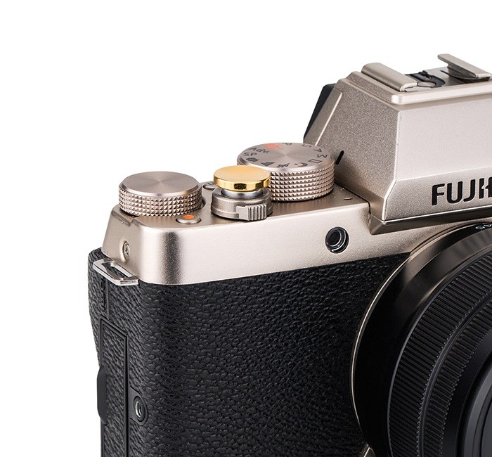  JJC självhäftande mjuk avtrycksknapp – guld konkav