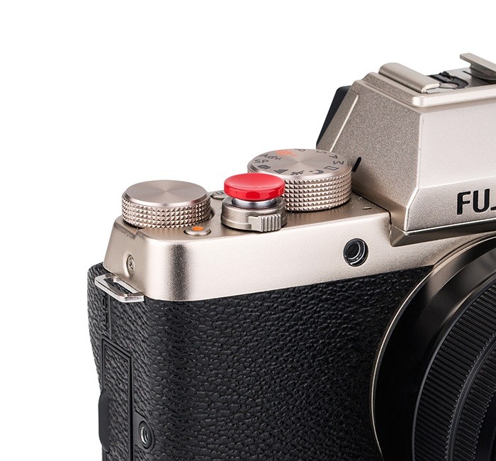  JJC itsekiinnittyvä pehmeä laukaisinpainike – punainen kovera