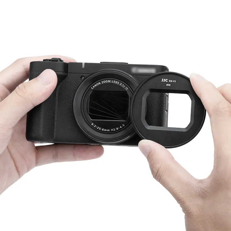  JJC 2-in-1 58 mm suodatinadapteri ja objektiivikansi Canon PowerShot V1