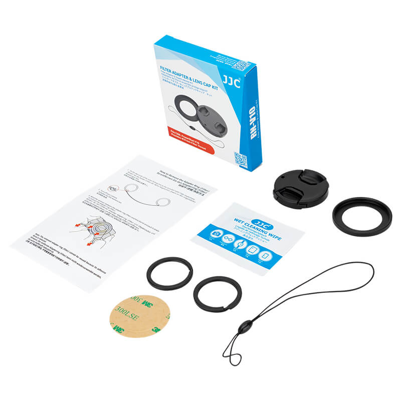  JJC 2-in-1 37 mm suodatinadapteri ja objektiivikansi Canon PowerShot V10