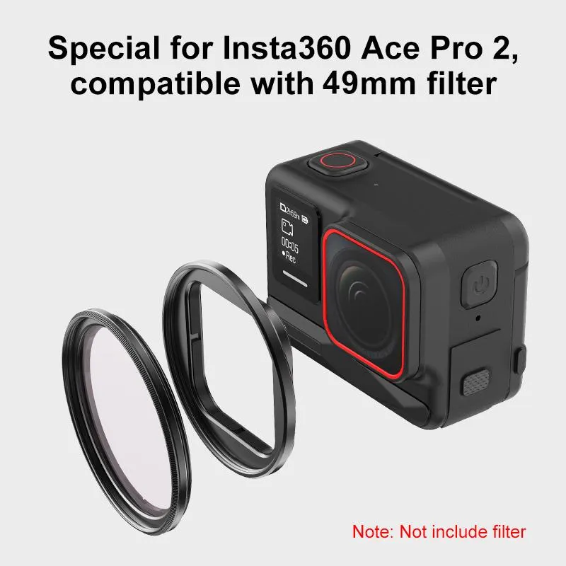  Puluz alumiininen suodatinpidike Insta360 Ace Pro 2 -kameraan – 49 mm Kamda – nopea toimitus ja turvallinen verkkokauppa