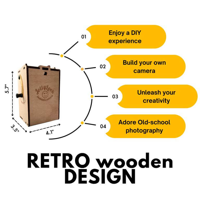  JollyLook DIY-kit för Instax Mini film – Bygg Din Egen Pinhole-kamera!